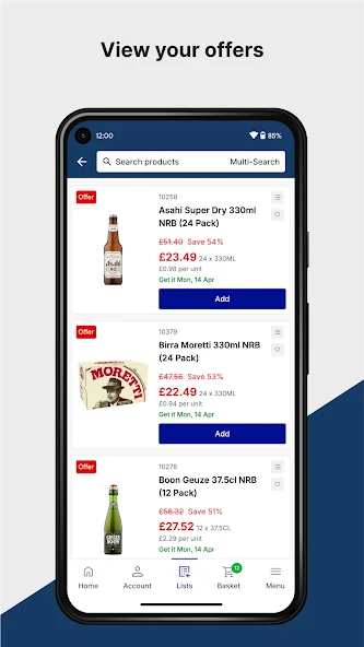 View your Offer App Screen